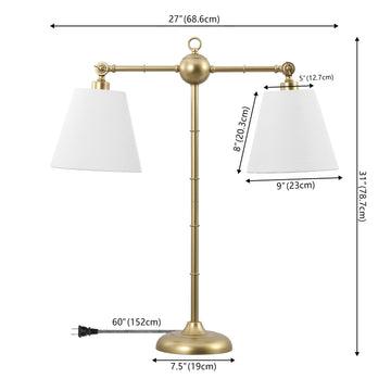 Ruth 31" Library Metal LED Table Lamp - JONATHAN Y